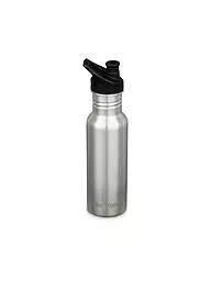 KLEAN KANTEEN | Edelstahl Trinkflasche Classic 532ml Sport Cap Black | silber