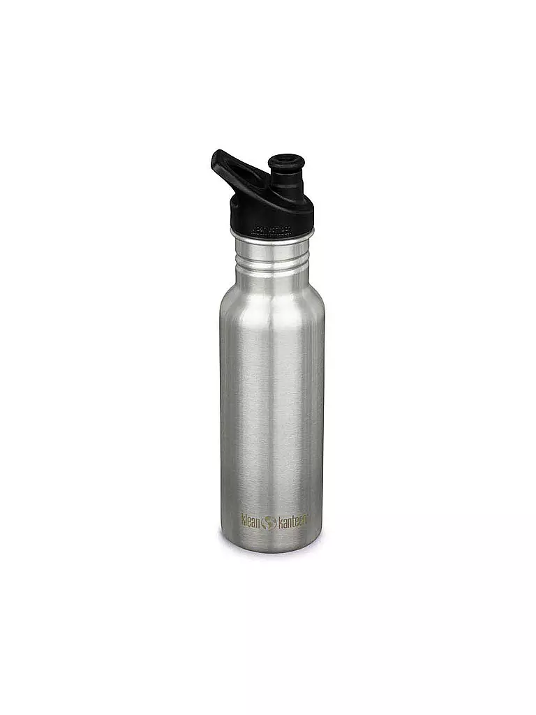 KLEAN KANTEEN | Edelstahl Trinkflasche Classic 532ml Sport Cap Brushed Stainless | silber