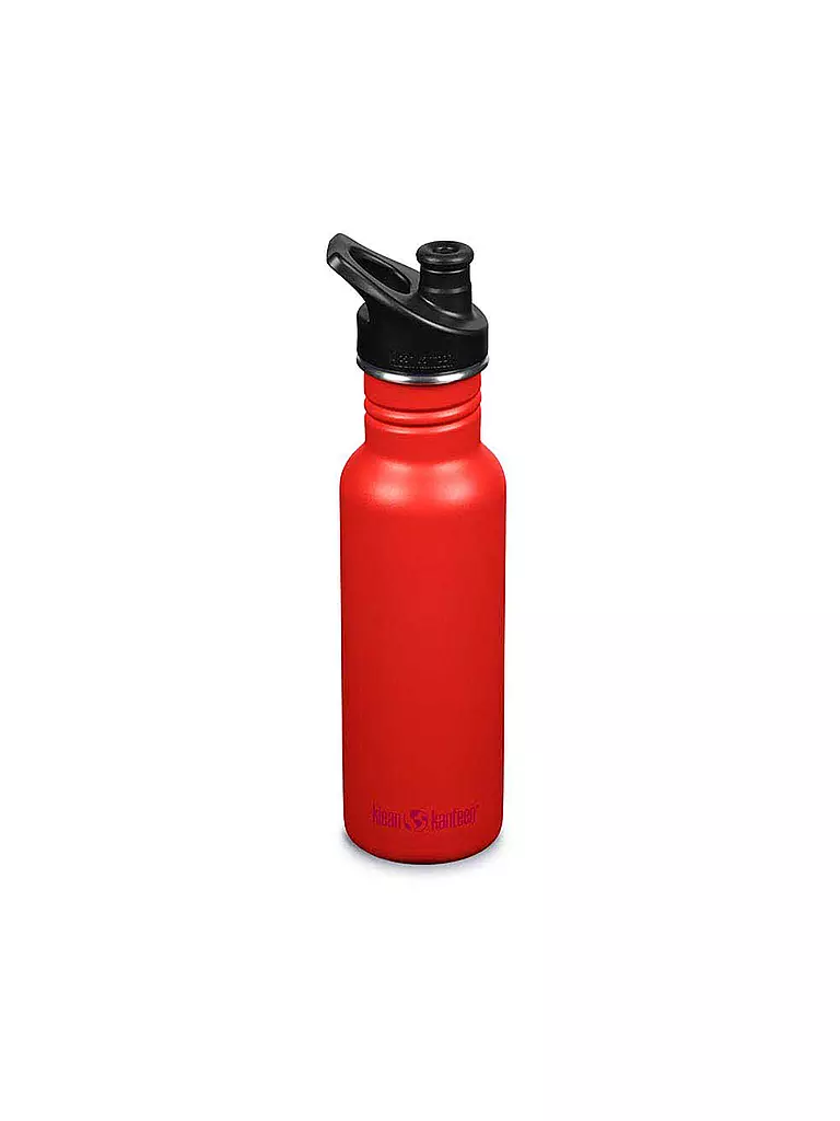 KLEAN KANTEEN | Edelstahl Trinkflasche Classic 532ml Sport Cap Tiger Lily | rot