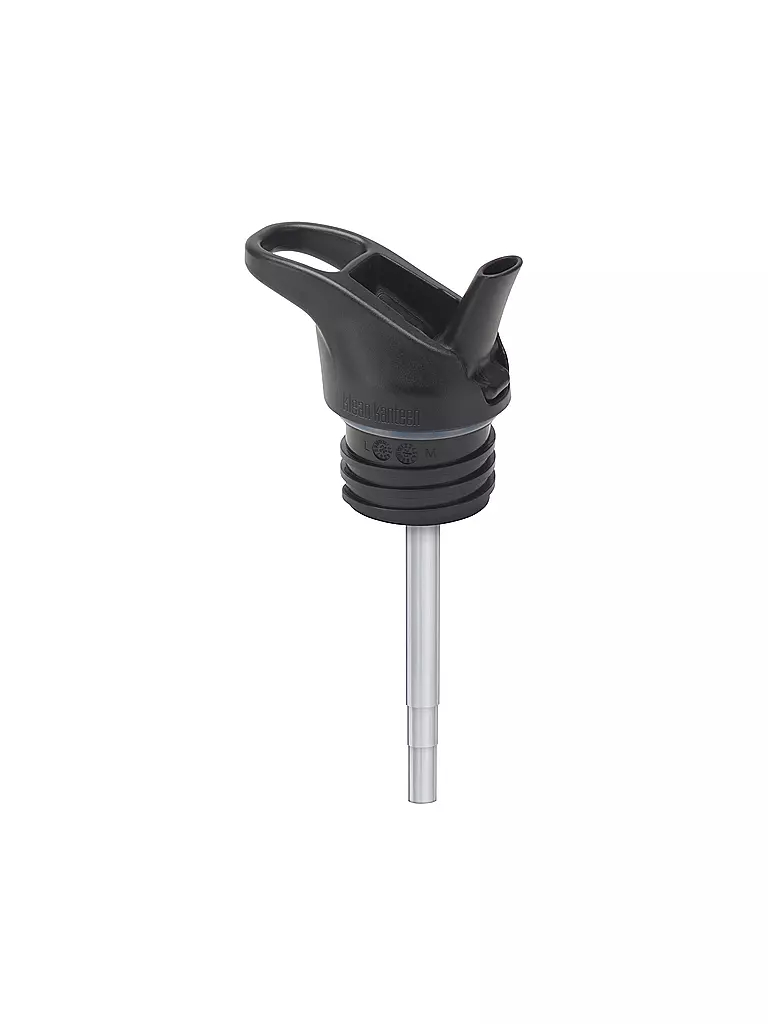 KLEAN KANTEEN | Flip Sport Cap für Classic, Kid & Reflect mit Teleskop-Trinkhalm | schwarz