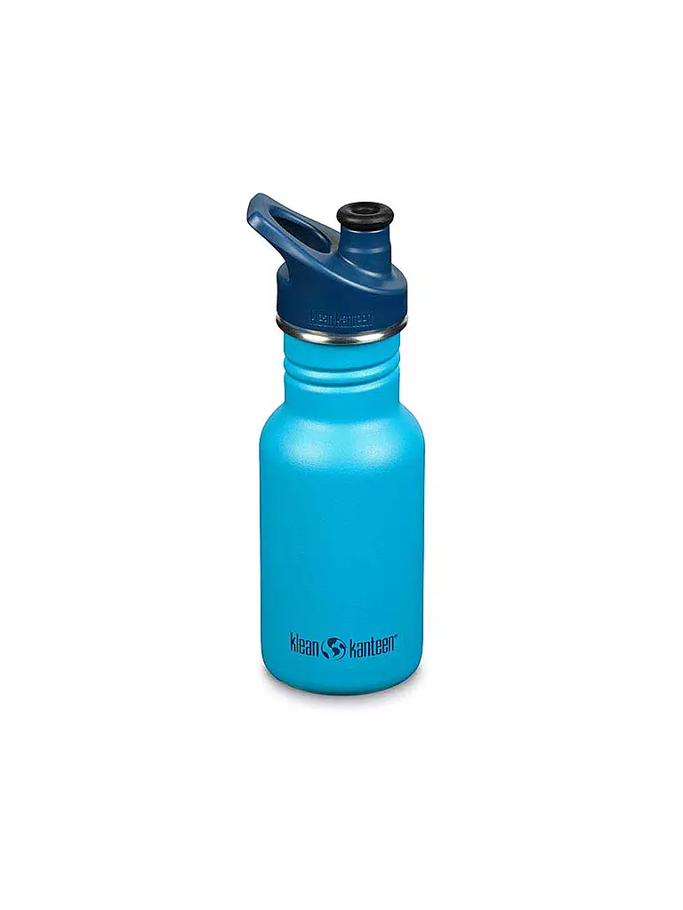 KLEAN KANTEEN | Kinder Trinkflasche Classic einwandig 12 oz (355 ml) mit Sport Cap | blau