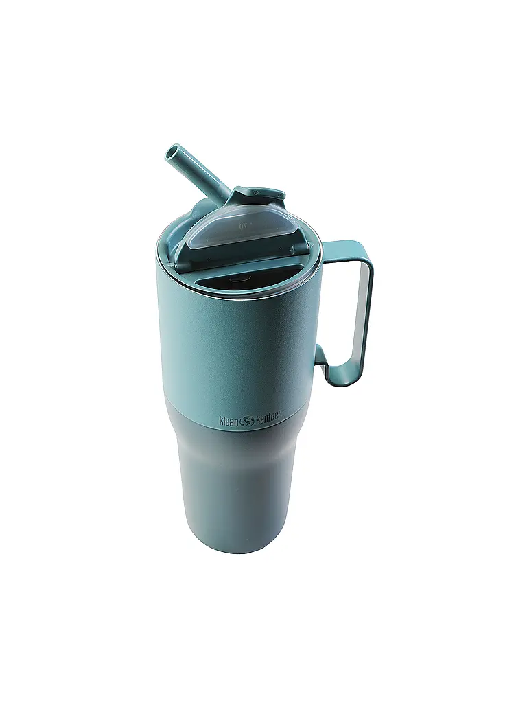 KLEAN KANTEEN | Thermobecher Rise Tumbler 1064ml mit Flip Lid Deckel und Trinkhalm Edelstahll | petrol
