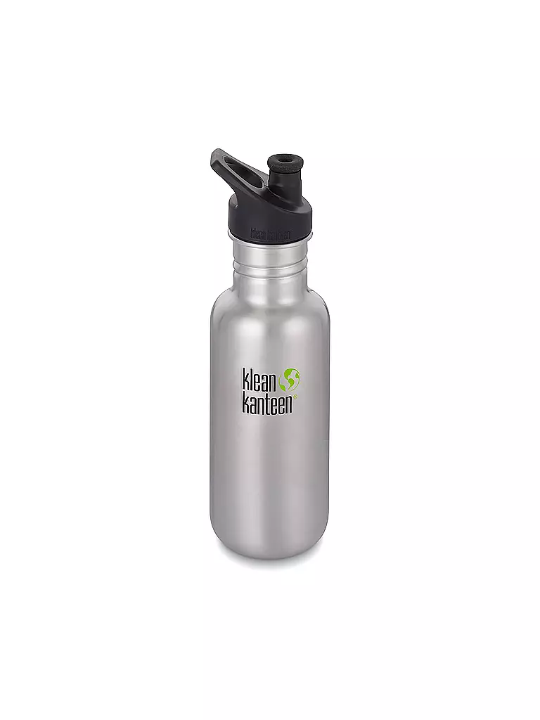 KLEAN KANTEEN | Trinkflasche Classic einwandig 18 oz (532 ml) mit Sport Cap | silber