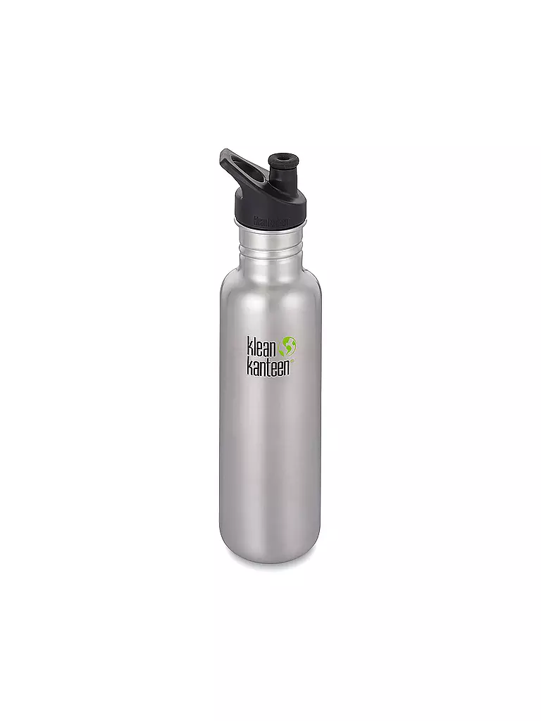 KLEAN KANTEEN | Trinkflasche Classic einwandig 27 oz (800 ml) mit Sport Cap | silber