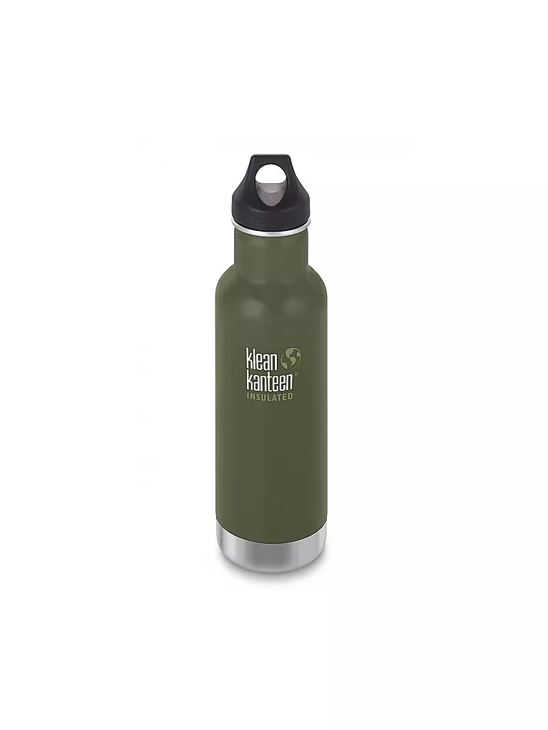 KLEAN KANTEEN | Trinkflasche Classic Vacuum Insulated 20 oz (592 ml) mit Loop Cap | grün