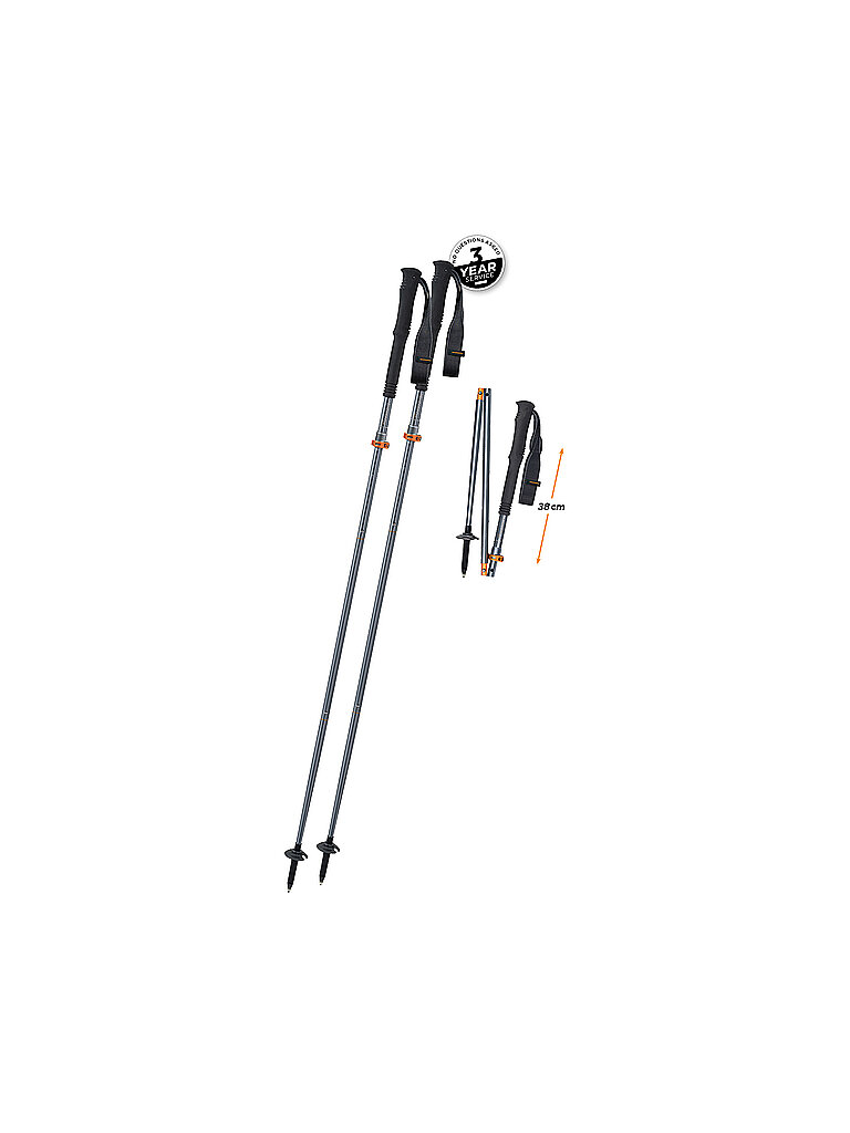 Komperdell KOMPERDELL Damen Wanderstock FX Lite TI Vario Compact schwarz, schwarz