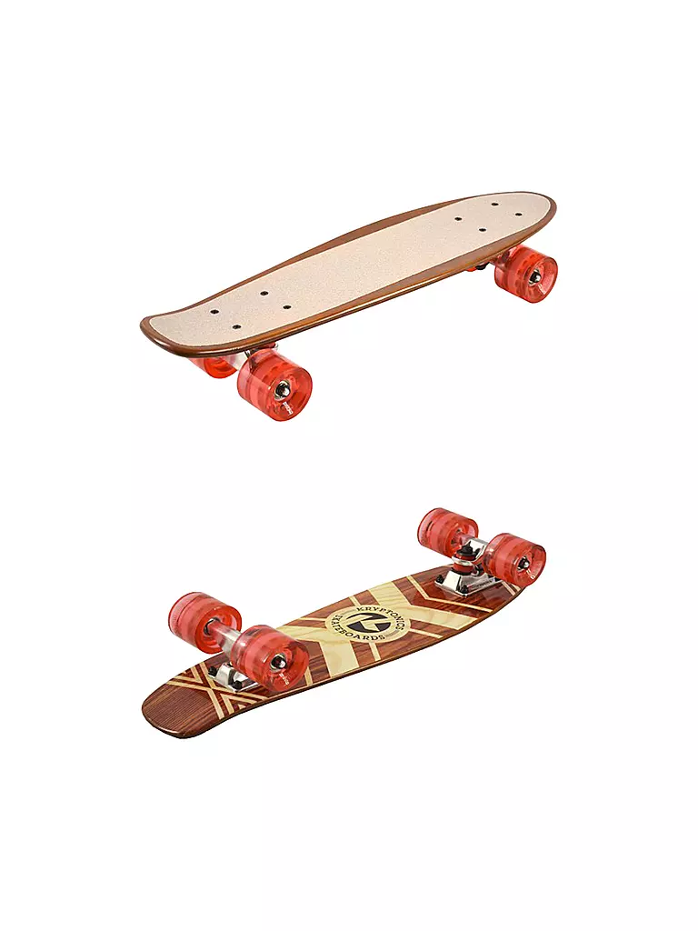 KRYPTONICS | Cruiser Skateboard Tribal Roots 22,5" | braun