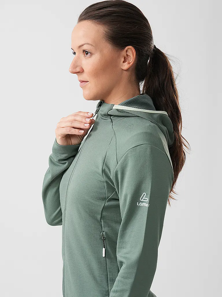 LÖFFLER | Damen Langlauf Fleecejacke Tech-Merino Hoodie | 