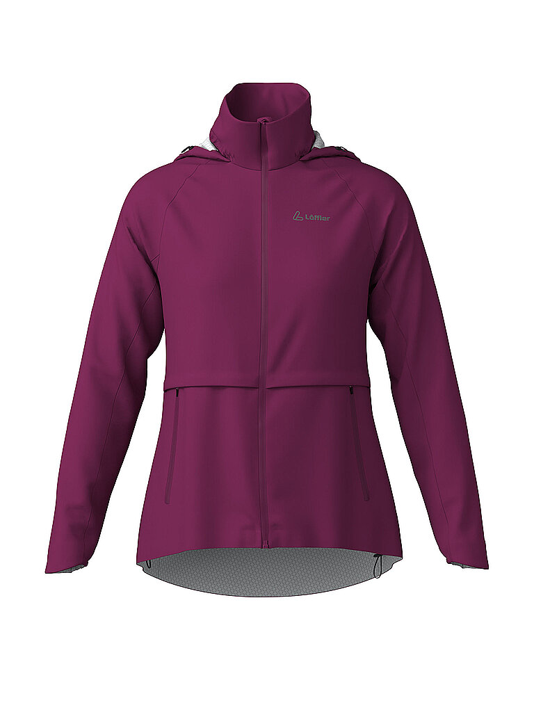 Löffler LÖFFLER Damen Radjacke WPM Pocked CF Hoodie dunkelrot | 38, dunkelrot