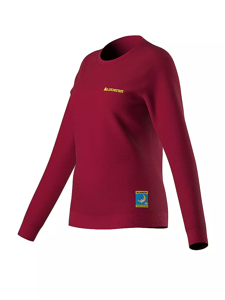 LA SPORTIVA | Damen Klettersweater Climbing on the Moon | dunkelrot