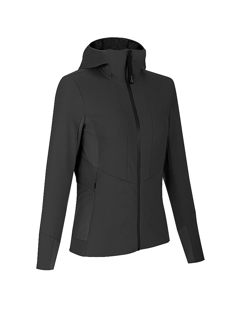 LAMUNT LAMUNT Damen Fleecejacke Violet Octafleece Hoodie schwarz | 36, schwarz