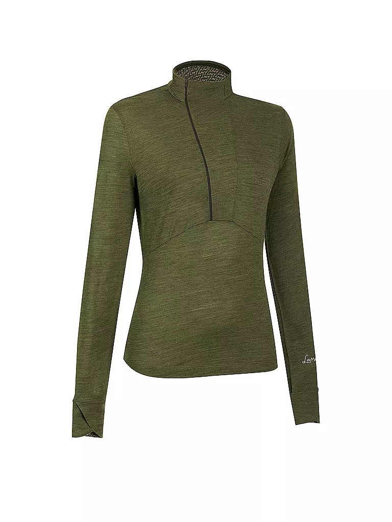 LAMUNT | Damen Funktions Zipshirt Alexandra | dunkelgrün