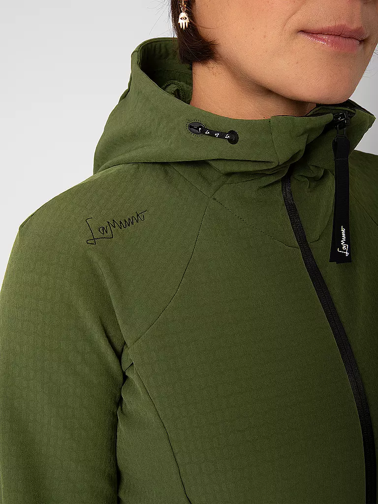 LAMUNT | Damen Wanderjacke Paola Tech Hoodie | dunkelgrün