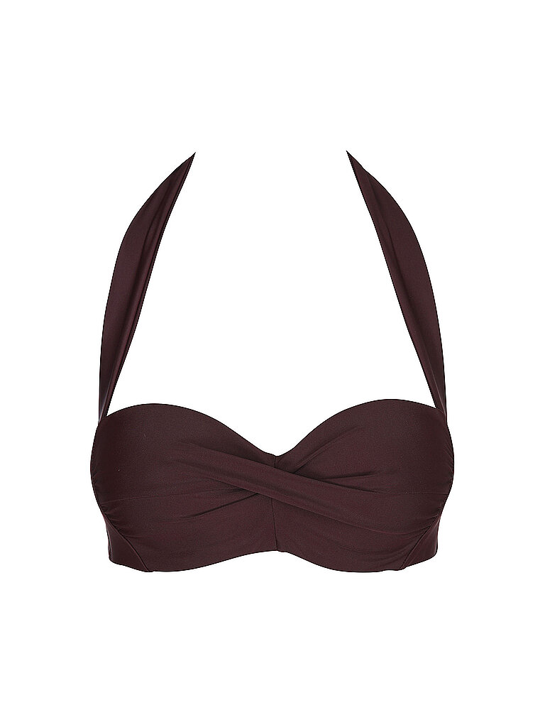 LASCANA Damen Bikinioberteil Bandeau dunkelrot | 40D