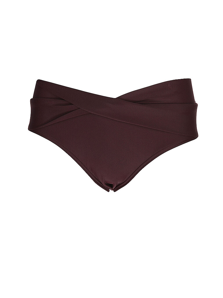 LASCANA Damen Bikinihose mit Umschlag dunkelrot | 40