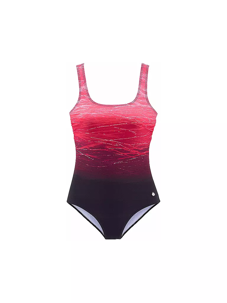 LASCANA | Damen Badeanzug mit Batikprint und Shaping-Effekt | rot