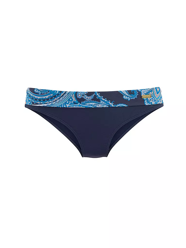LASCANA | Damen Bikinihose mit Umschlagbund Paisley | blau