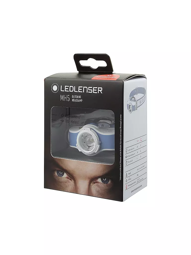 LED LENSER | Stirnlampe MH5 | blau