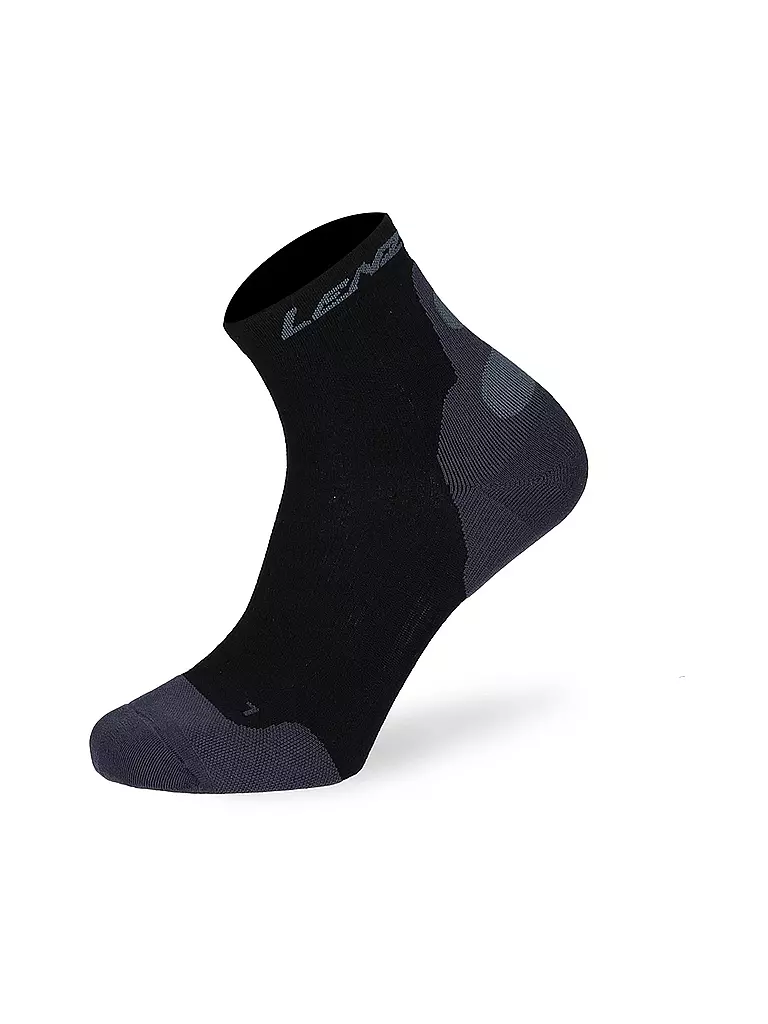 LENZ | Damen Wandersocken Compression socks 8.0 Low Merino | schwarz