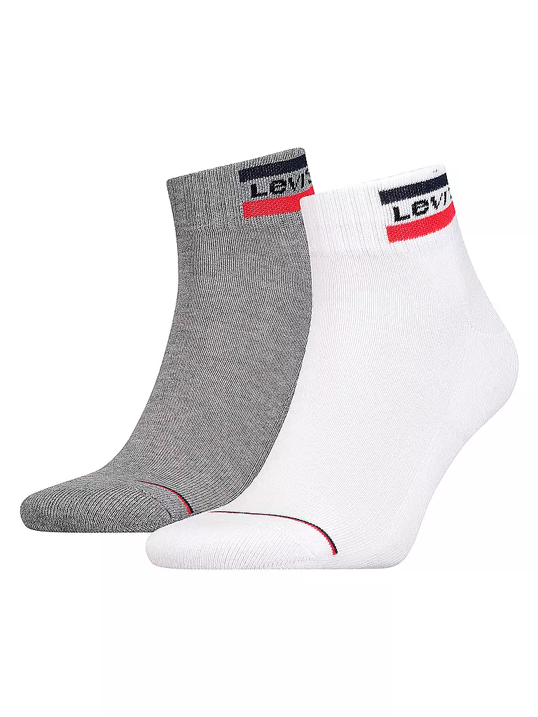 LEVI'S | 2er Pkg. Socken Mid Cut | weiß