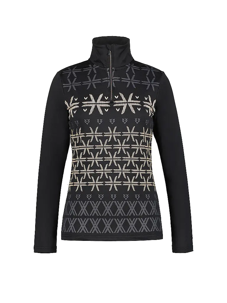 LUHTA | Damen Unterzieh Zipshirt Ahjola | schwarz