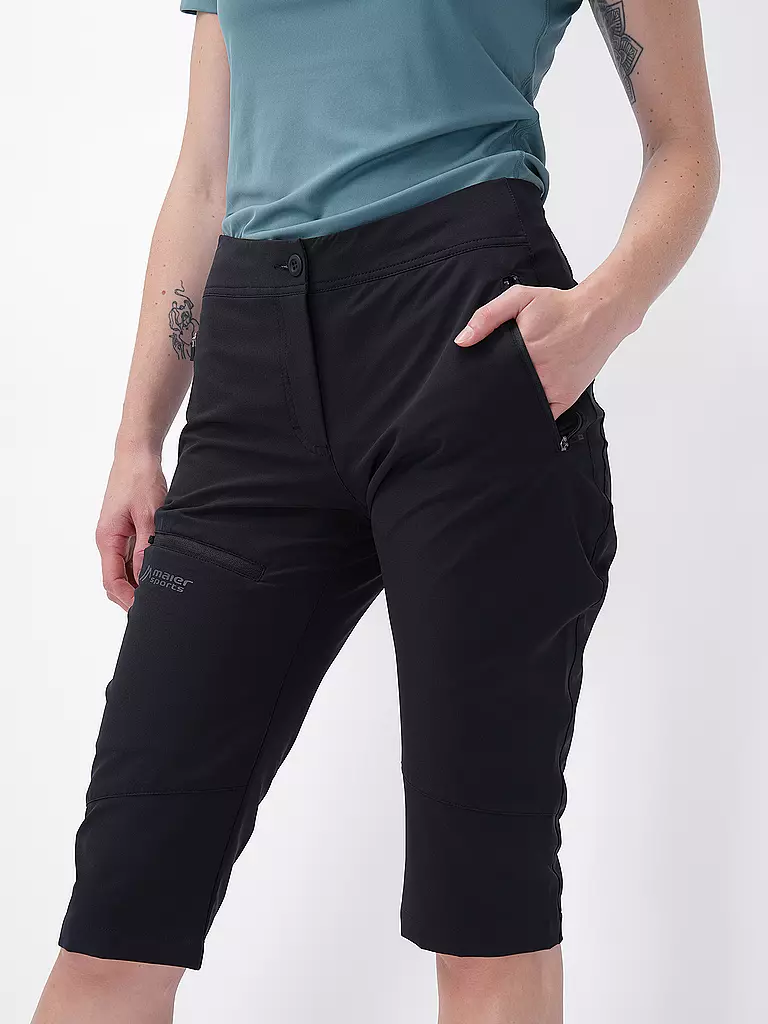 MAIER SPORTS | Damen Short Kluane 3/4 | schwarz