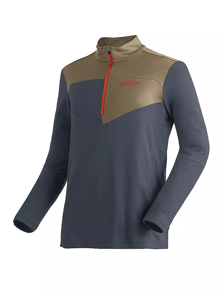 MAIER SPORTS | Herren Unterzieh Zipshirt Felian | hellbraun