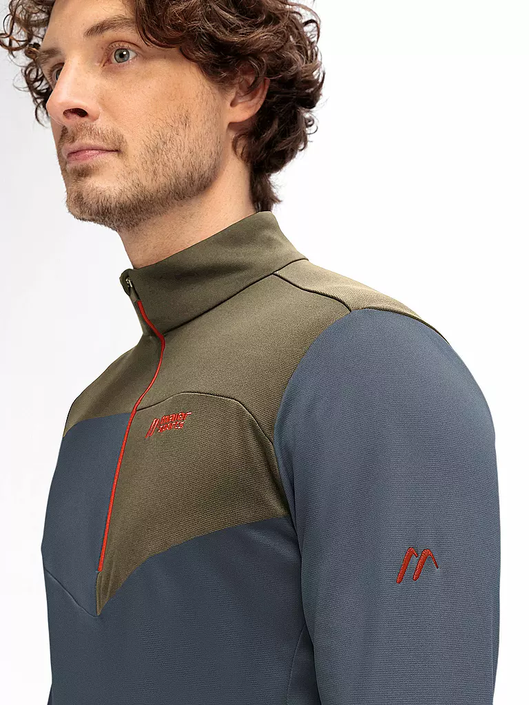 MAIER SPORTS | Herren Unterzieh Zipshirt Felian | grau