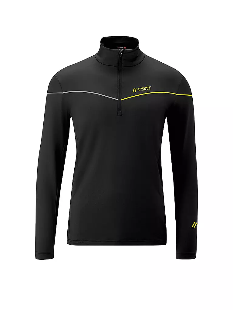 MAIER SPORTS | Herren Unterzieh Zipshirt Nago 2.0 | schwarz