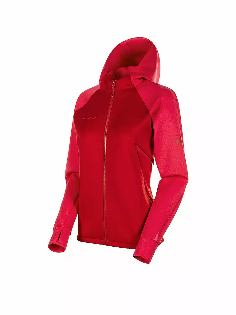 MAMMUT | Damen Fleecejacke Avers Hooded | rot