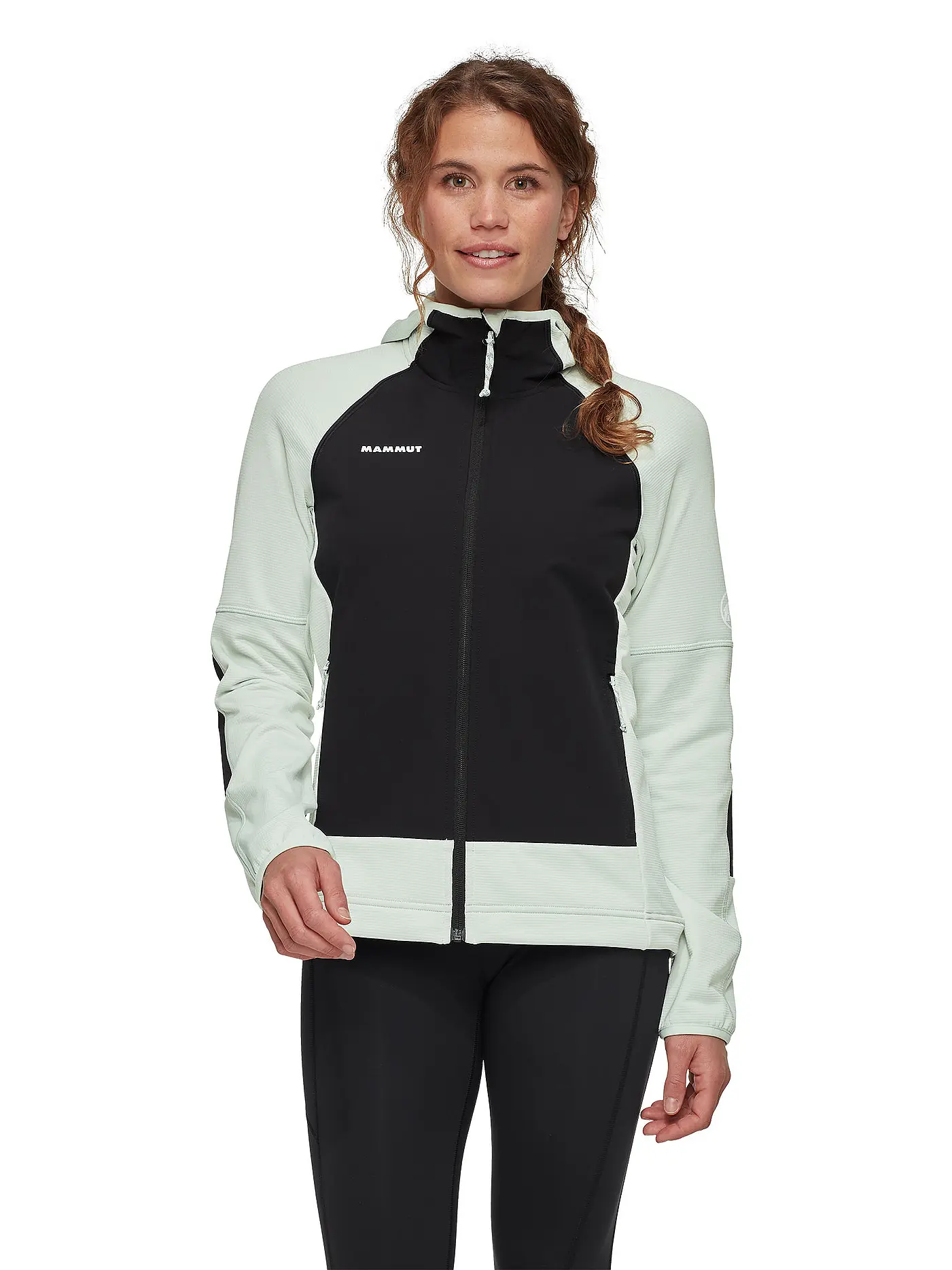 MAMMUT | Damen Fleecejacke Massone Hoodie | hellgrün
