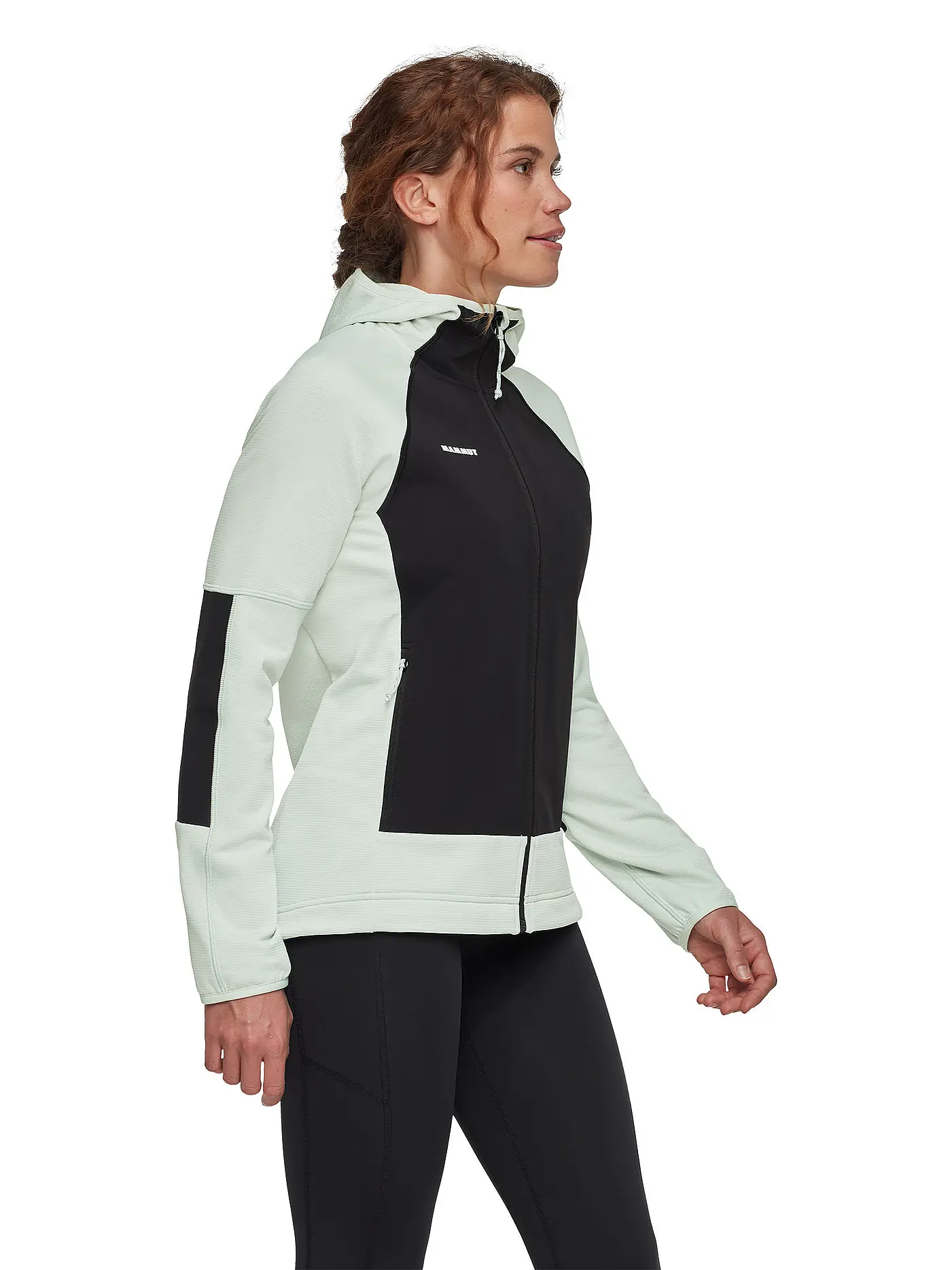 MAMMUT | Damen Fleecejacke Massone Hoodie | hellgrün
