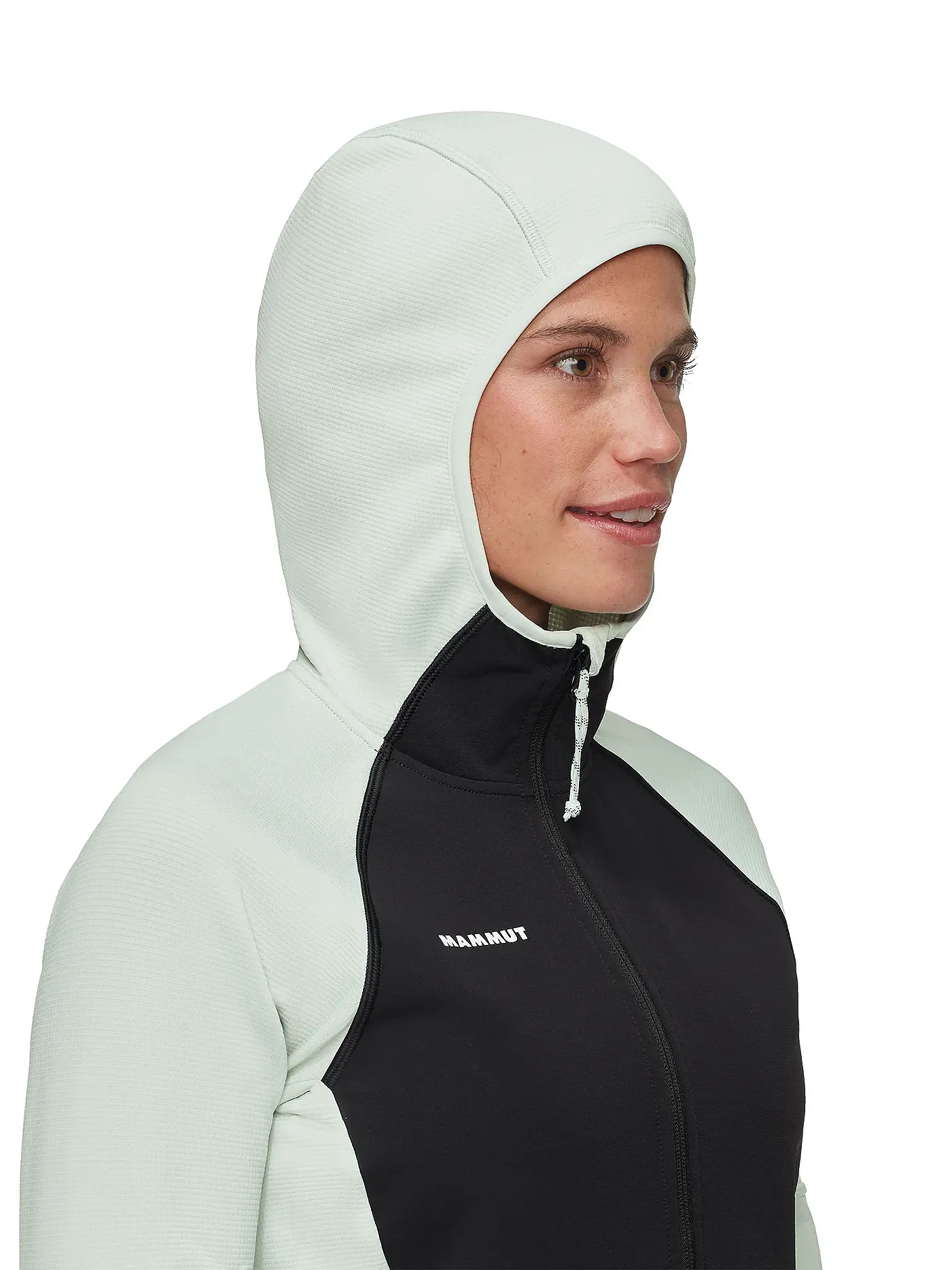 MAMMUT | Damen Fleecejacke Massone Hoodie | hellgrün