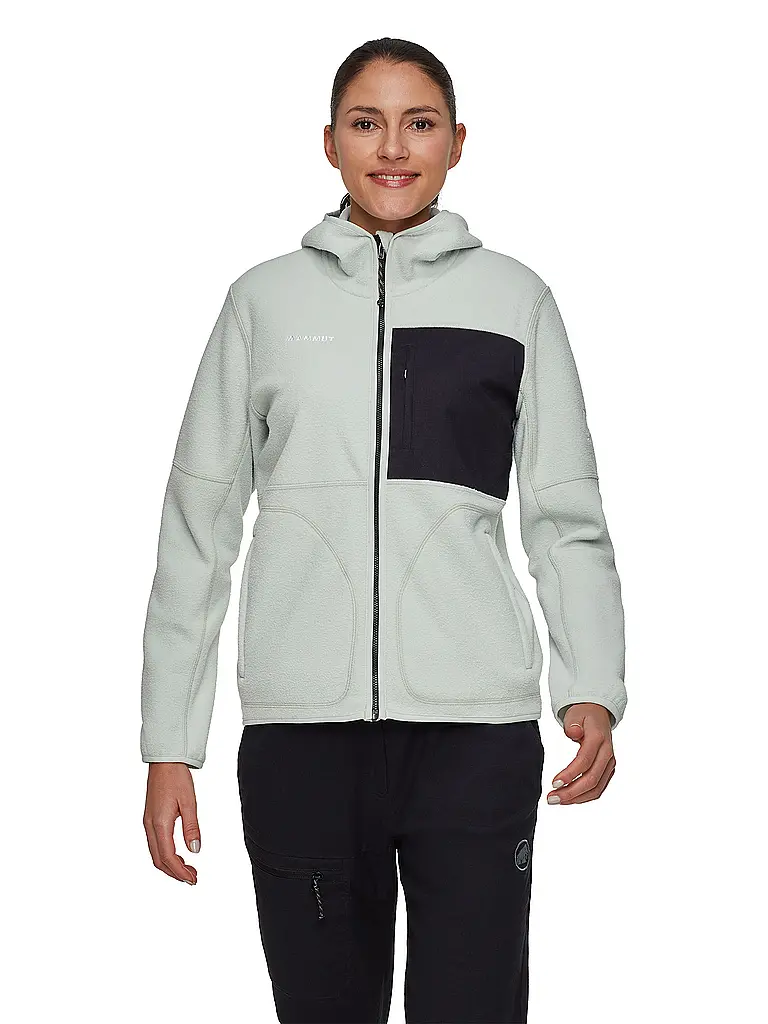 MAMMUT | Damen Fleecejacke Tamaro Hoodie | hellgrün