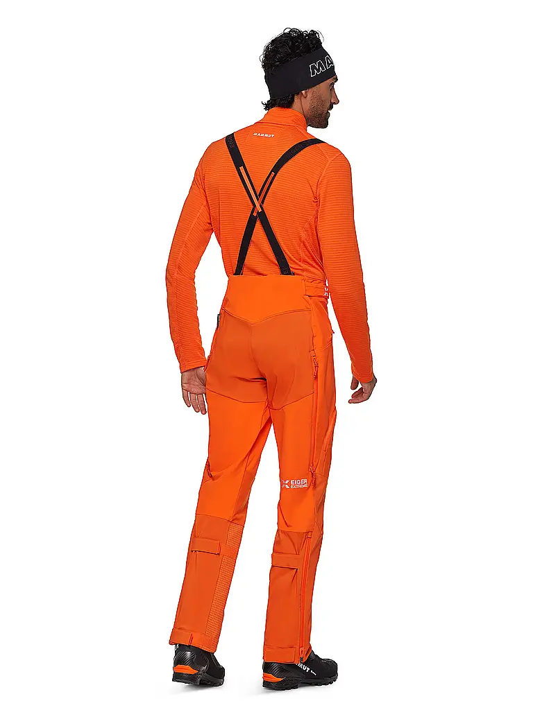 MAMMUT | Herren Softshell Tourenhose Eiger Nordwand Pro mit Träger | orange