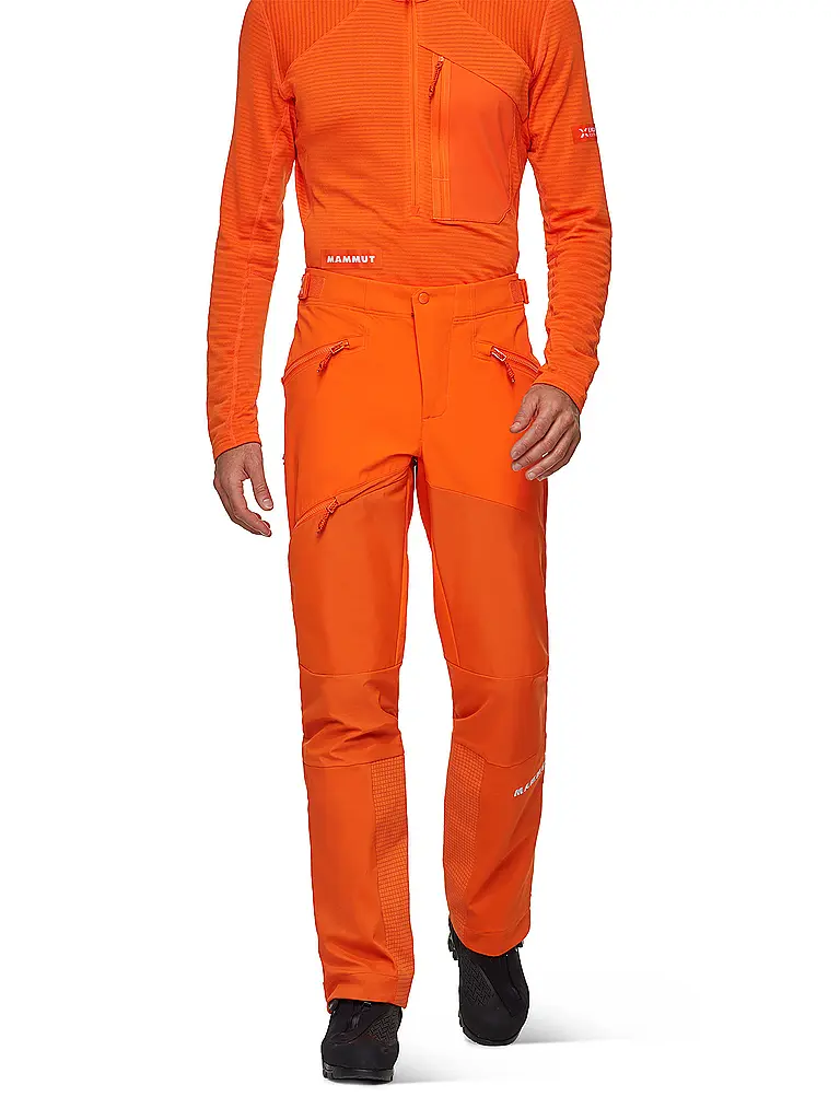 MAMMUT | Herren Softshell Tourenhose Eiger Nordwand Pro mit Träger | orange