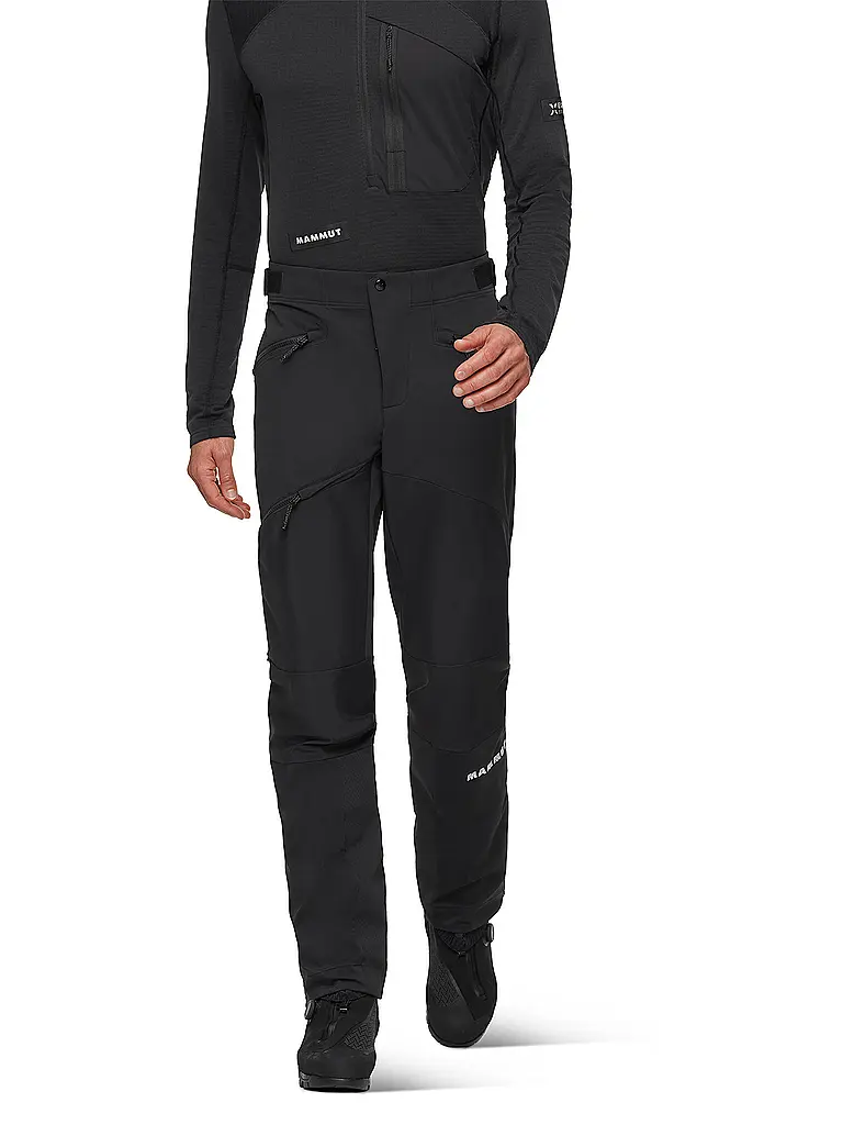 MAMMUT | Herren Softshell Tourenhose Eiger Nordwand Pro mit Träger | schwarz