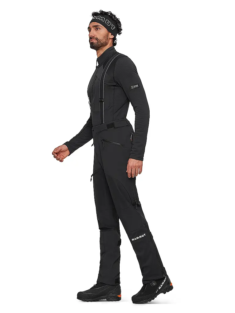 MAMMUT | Herren Softshell Tourenhose Eiger Nordwand Pro mit Träger | schwarz