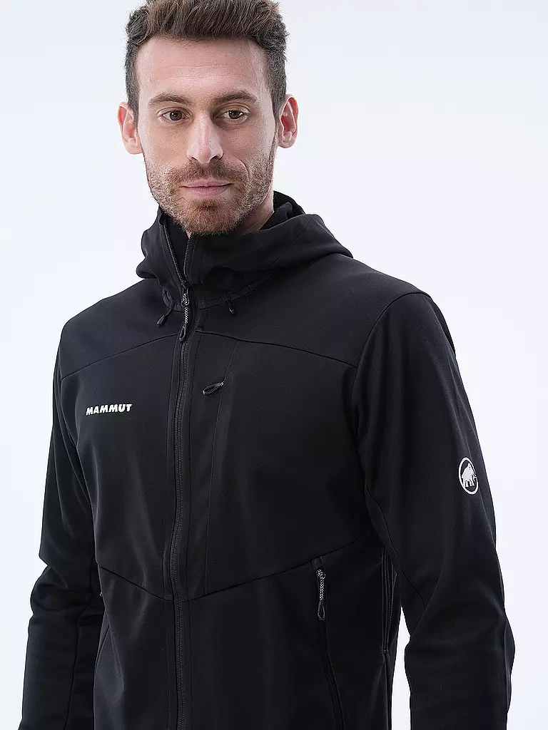 MAMMUT | Herren Softshelljacke Ultimate VII Hoodie | schwarz