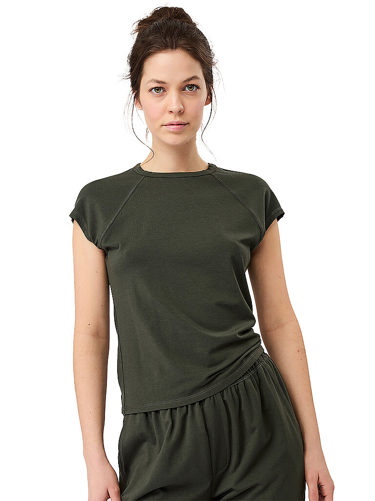 mandala MANDALA Damen Yogashirt Slim Fit dunkelgrün | XS, dunkelgrün