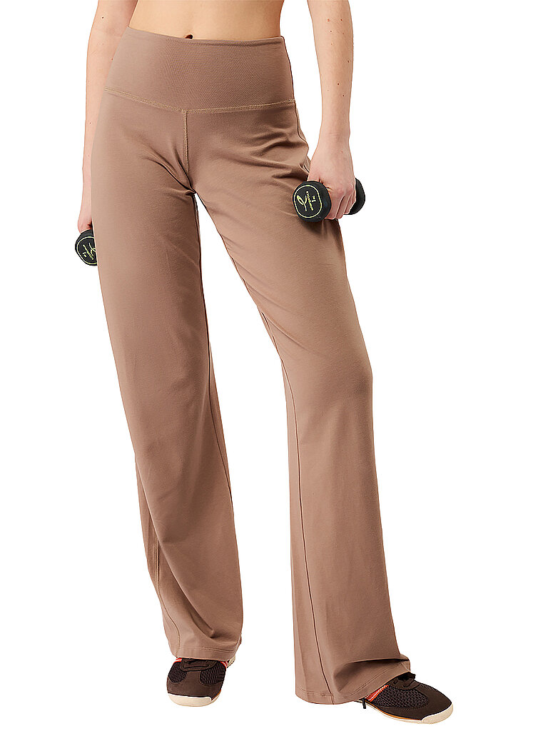 mandala MANDALA Damen Yogahose Wide Leg hellbraun | M, hellbraun