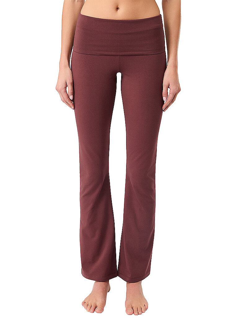 mandala MANDALA Damen Yoga Hose Classic Rolldown dunkelrot | XS, dunkelrot