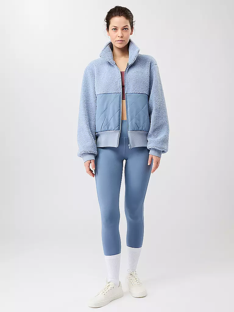 MANDALA | Damen Kapuzenjacke Warm Up Bomber | hellblau