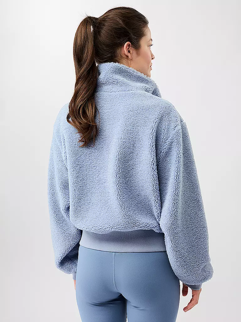 MANDALA | Damen Kapuzenjacke Warm Up Bomber | hellblau