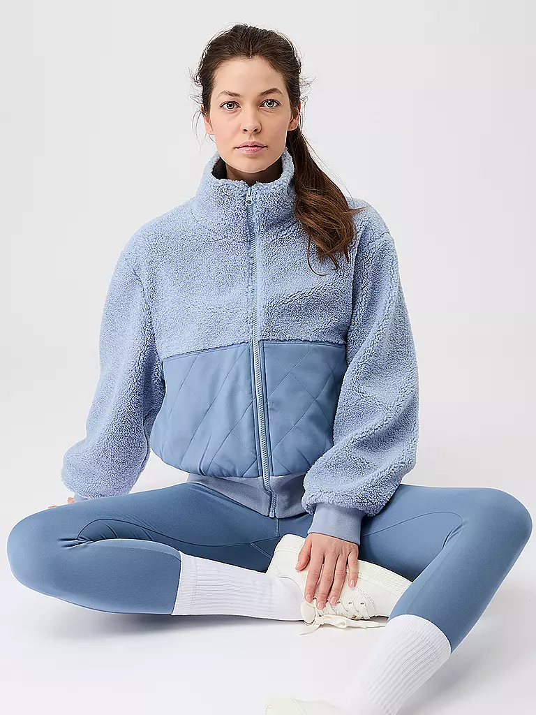 MANDALA | Damen Kapuzenjacke Warm Up Bomber | hellblau