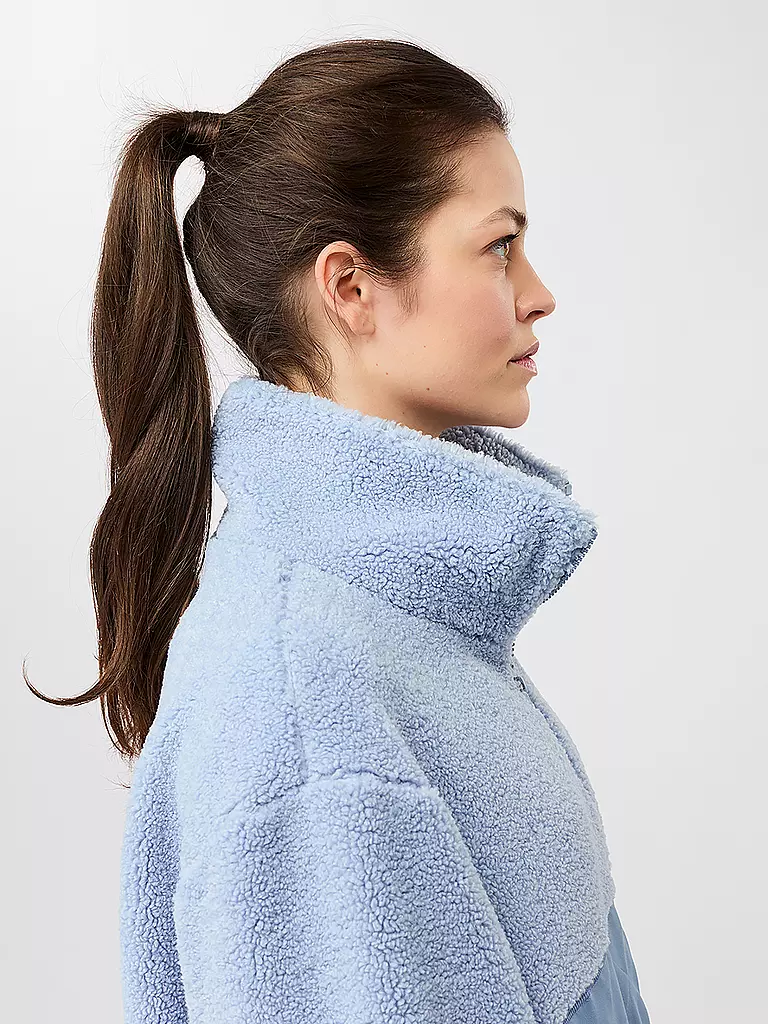 MANDALA | Damen Kapuzenjacke Warm Up Bomber | hellblau