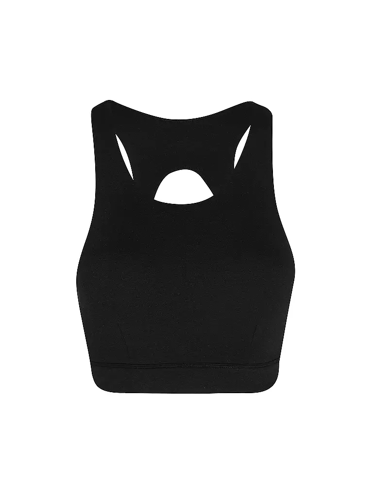 MANDALA | Damen Sport-BH Open Back Medium Support | schwarz