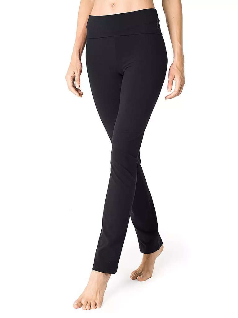 MANDALA | Damen Yoga Hose Classic Rolldown | schwarz