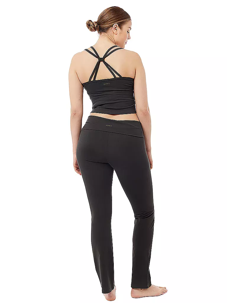 MANDALA | Damen Yoga Hose Classic Rolldown | schwarz