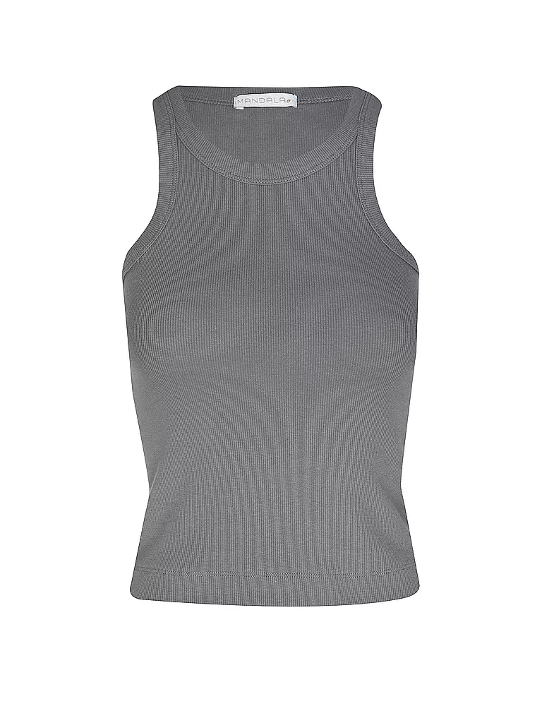 MANDALA | Damen Yoga Tank Boy Top | grau